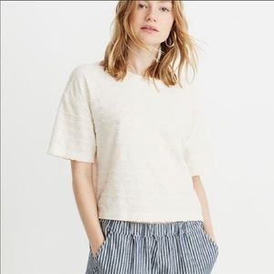 Madewell Texture and Thread Scallop-Stripe Top